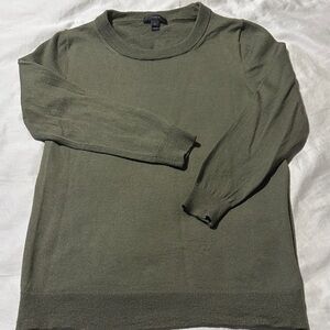 Women’s JCrew Olive Merino washable sweater